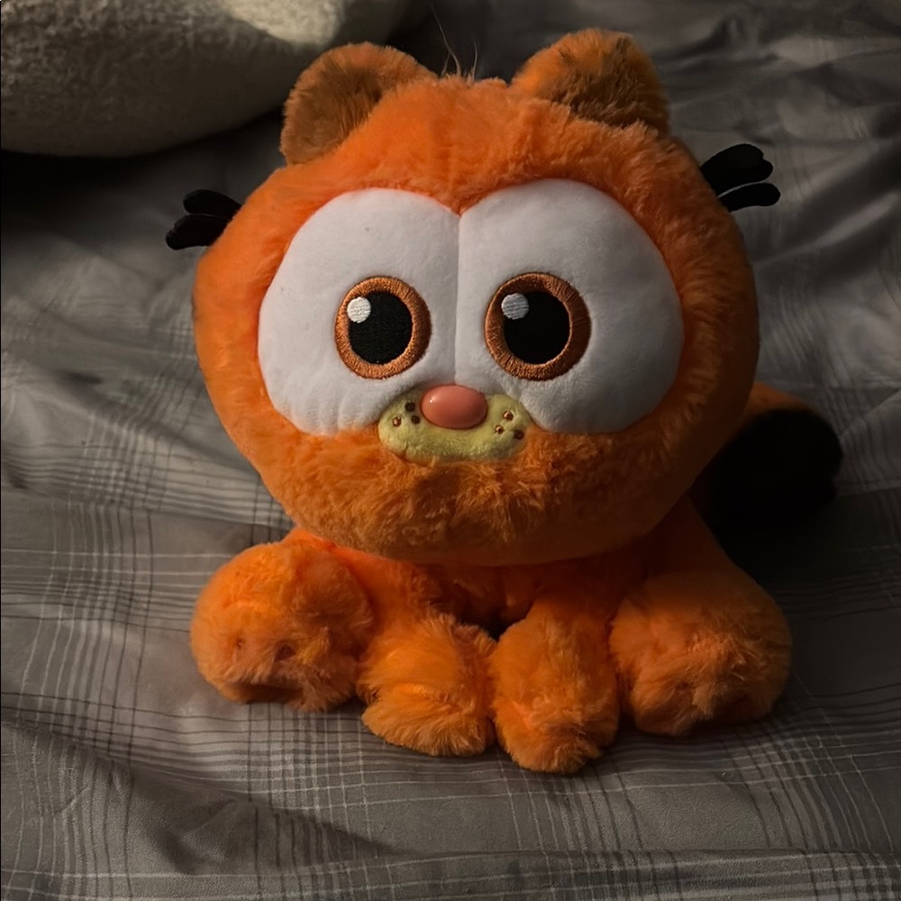Orange and White Stuffed Garfield Plush Toy